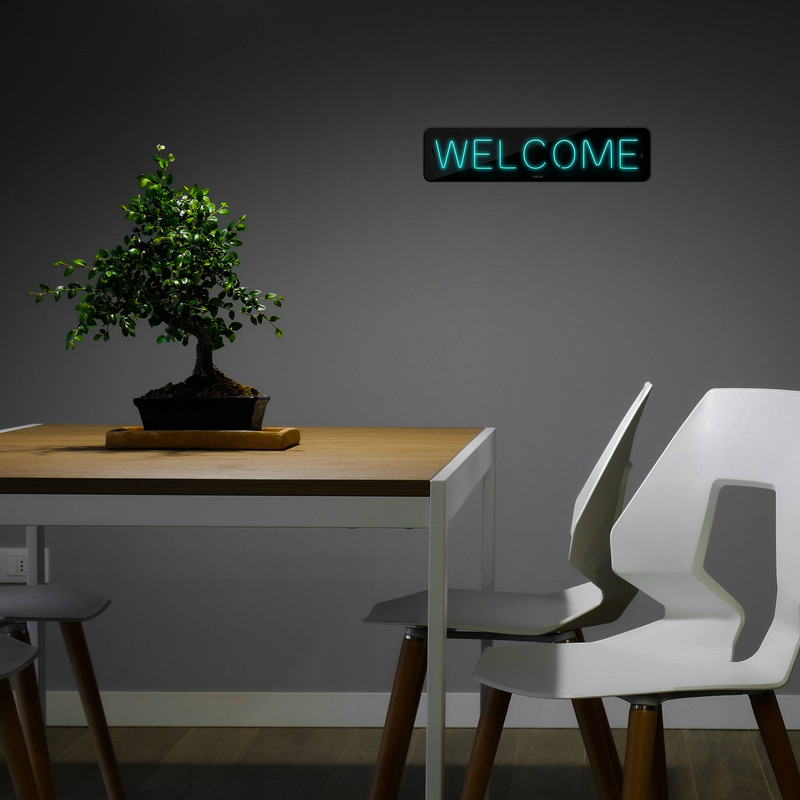 چراغ دیواری نئون دیزاین طرح Welcome-BL_TBL