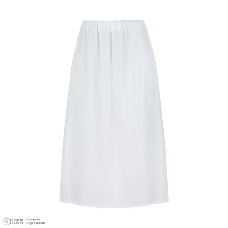 دامن زنانه پپا مدل جیبدار کد Midi رنگ سفید