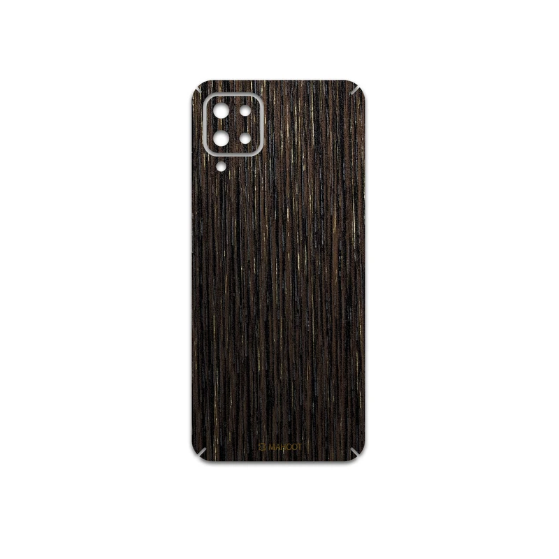 برچسب پوششی ماهوت مدل Dark-Gold-Stripes-Wood مناسب برای گوشی موبایل سامسونگ Galaxy A12
