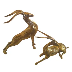 مجسمه برنجی مدل مارال کد H-1276 بسته 2 عددی 