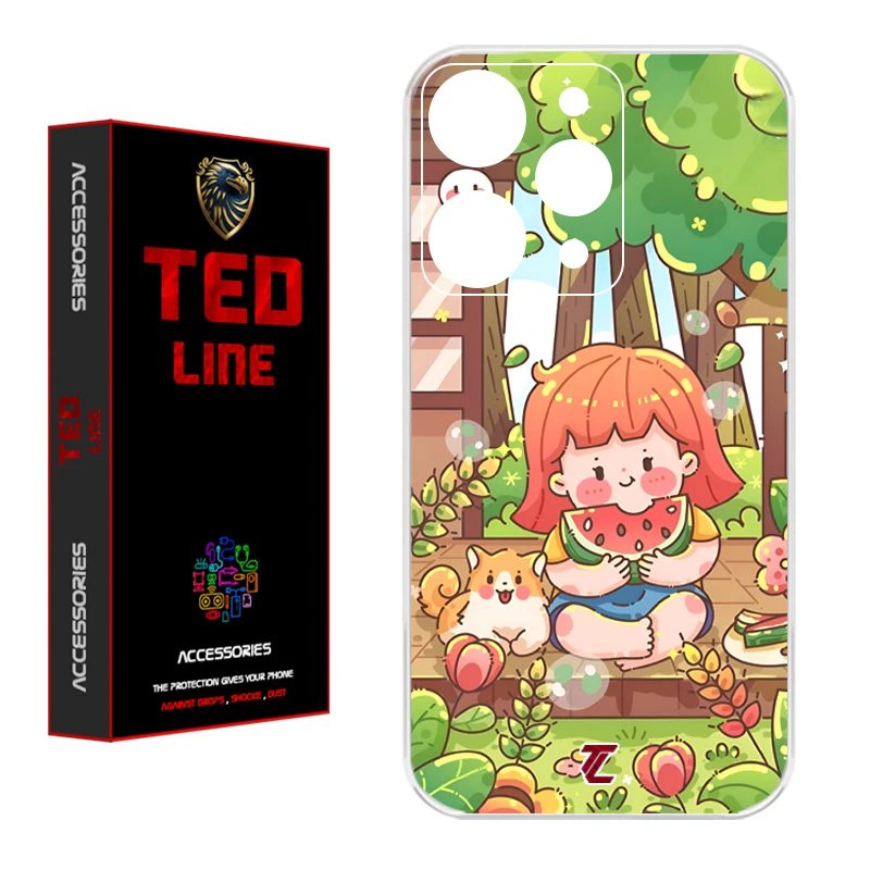 کاور تدلاین طرح دختر هندونه ای کد 1180 مناسب برای گوشی موبایل شیائومی Redmi 12 4G