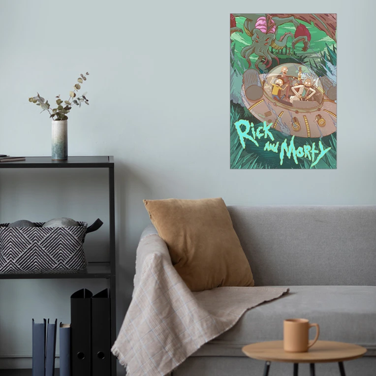 پوستر گوفی مدل انیمیشن ریک و مورتی طرح Rick and Morty کد CAR55