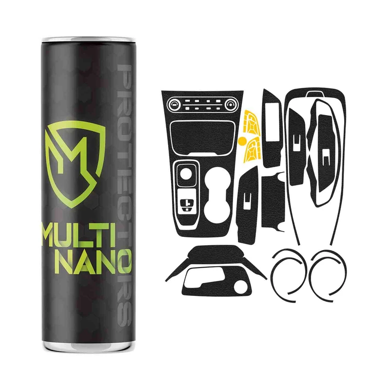 برچسب محافظ کنسول خودرو مولتی نانو طرح چرم مدل X-F1L مناسب برای لاماری ایما مجموعه 44 عددی 