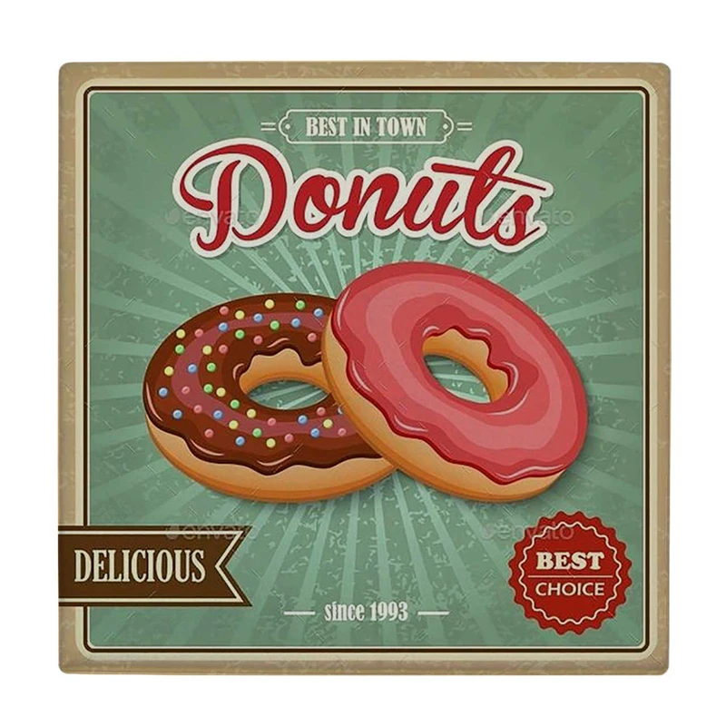 زیر لیوانی  طرح تبلیغ کلاسیک دونات کد    6104587_5373