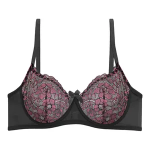 سوتین بالکنی زنانه نوشه پوش مدل توری کد 20290