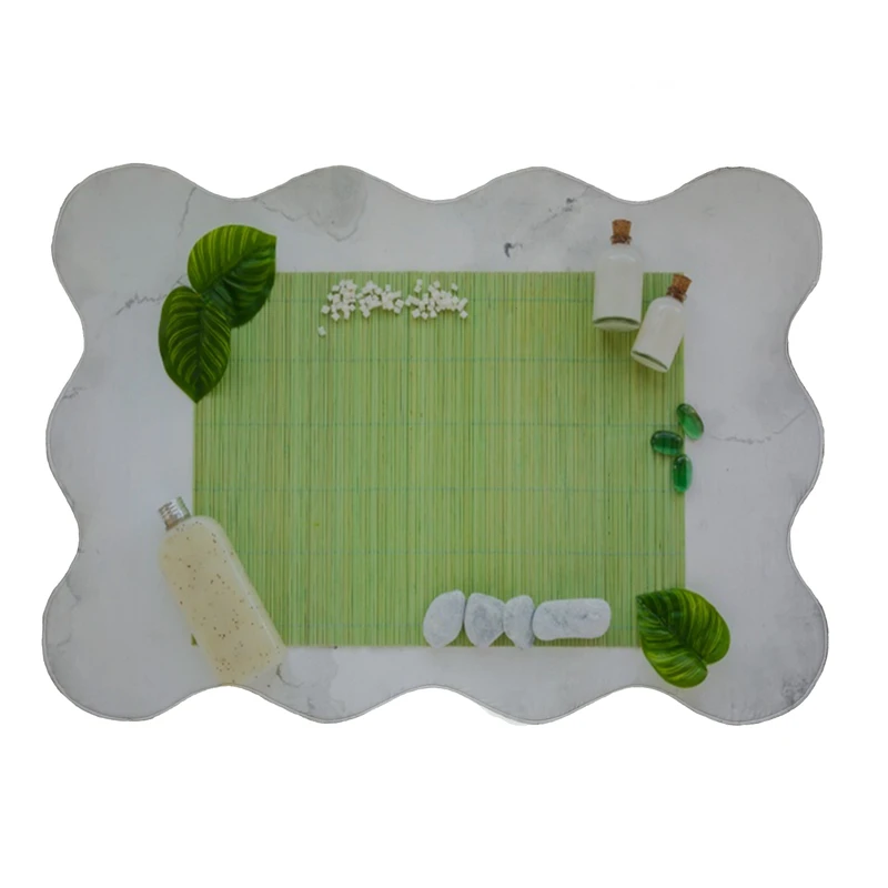 پادری مدل دالبر طرح برگ کد 8231 سایز 80x110 سانتی متر