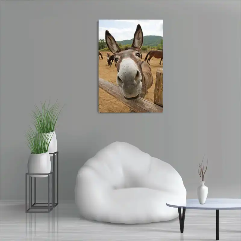 تابلو شاسی طرح صورت بانمک خر مدل M0648