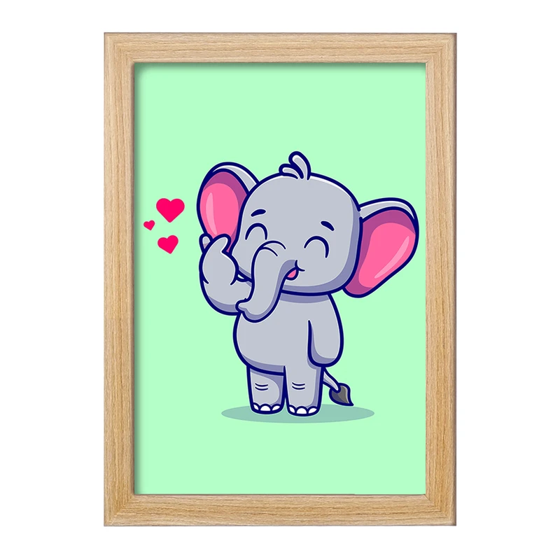 تابلو خندالو مدل  حیوانات بامزه فیل کد 25427