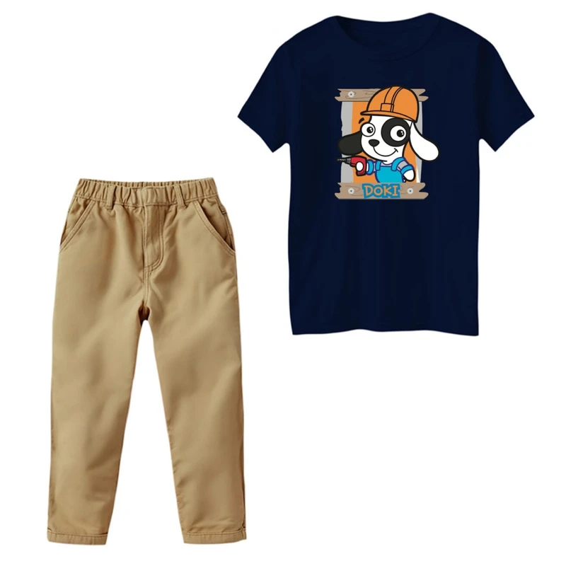 ست تی‌شرت و شلوار پسرانه مدل سگ کد 1