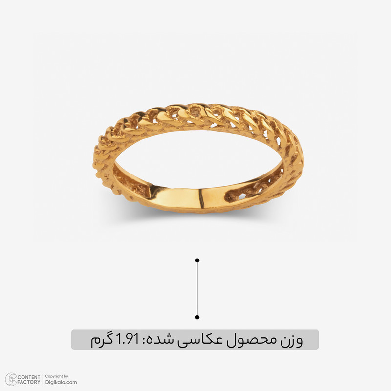 انگشتر طلا 18 عیار زنانه پرسته مدل نگاره کد wr805  - 9