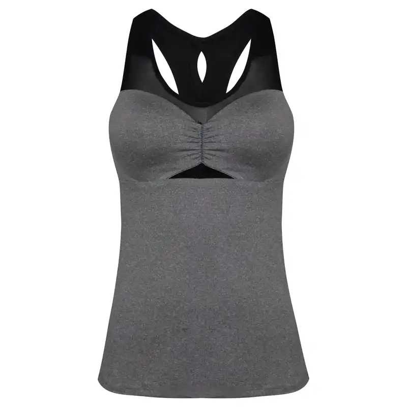 تاپ ورزشی زنانه مدل 4500 رنگ طوسی