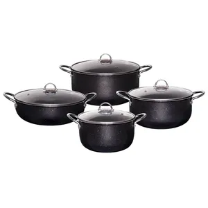 سرویس قابلمه و تابه گرانیتی 8 پارچه تیارا مدل آلیمان