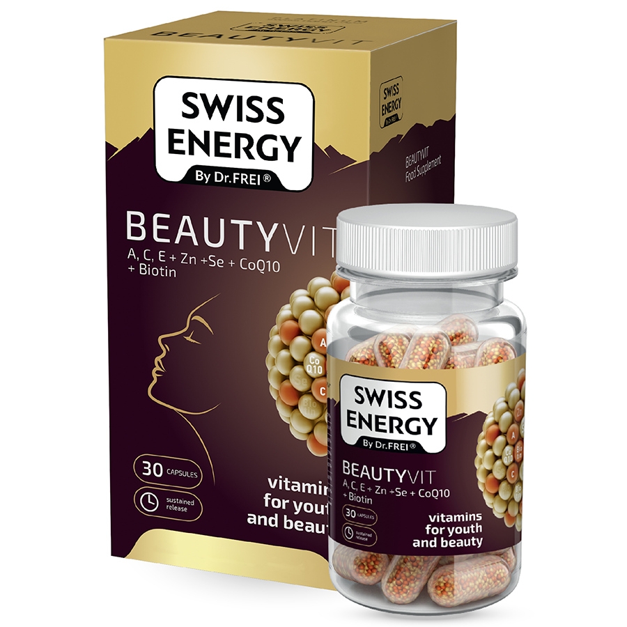 کپسول بیوتی ویت سوئیس انرژی بسته 30 عددی