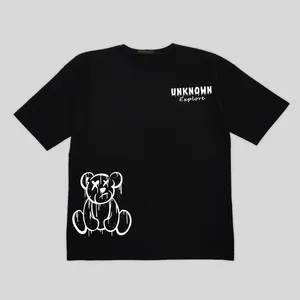 تی شرت آستین کوتاه زنانه مدل bear رنگ مشکی