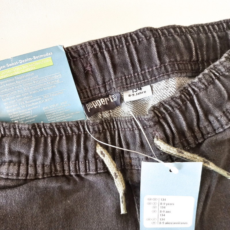 شلوارک جین پسرانه پیپرتس مدل sweat denim