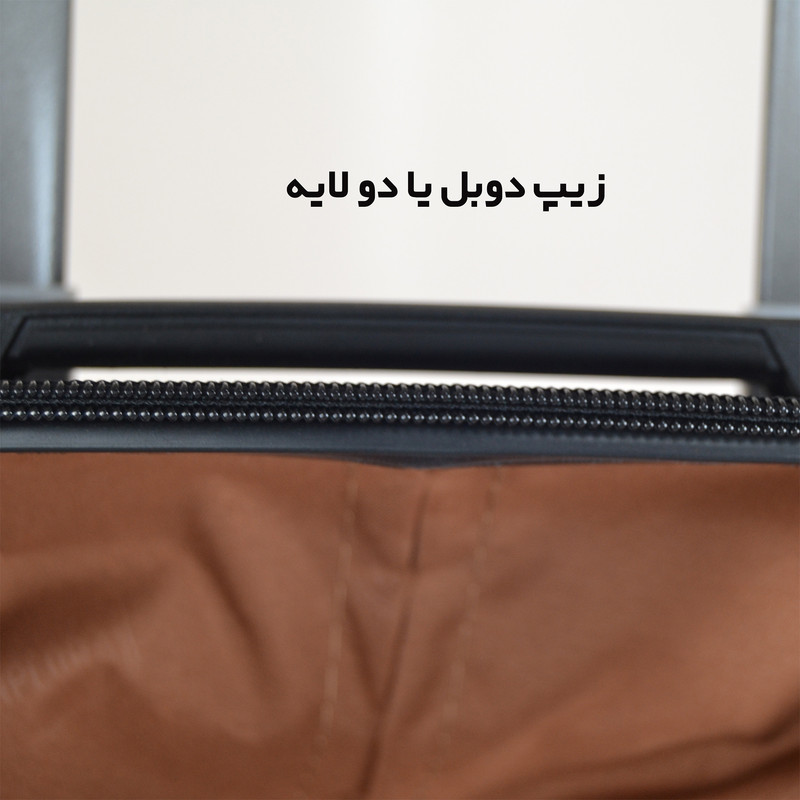 چمدان تیتانپلورا مدل de1 سایز کوچک ارتفاع 55 سانتیمتر به همراه چمدان آرایشی