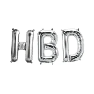 بادکنک فویلی مدل HBD مجموعه 3 عددی