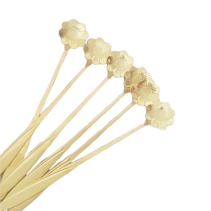 قاشق شربت خوری مدل flower بسته 6 عددی