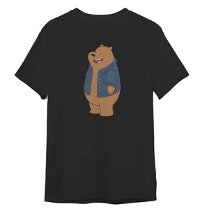 تی شرت آستین کوتاه بچگانه مدل خرس های کله فندقی گریزلی کد 0011 رنگ مشکی