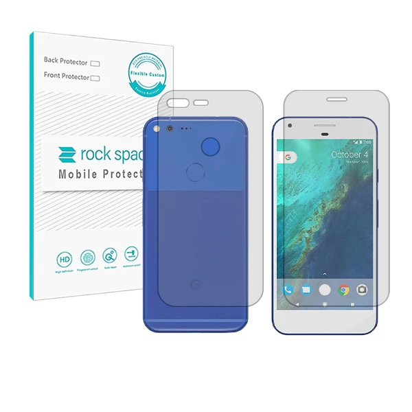 محافظ صفحه نمایش شفاف راک اسپیس مدل HyGEL مناسب برای گوشی موبایل گوگل Pixel XL به همراه محافظ پشت گوشی