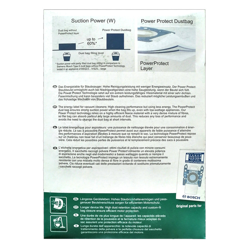 پاکت جاروبرقی پاور مدل G-ALL مناسب برای جاروبرقی های بوش و زیمنس بسته 5 عددی پاکت جاروبرقی پاور مدل G-ALL مناسب برای جاروبرقی های بوش و زیمنس بسته 5 عددی