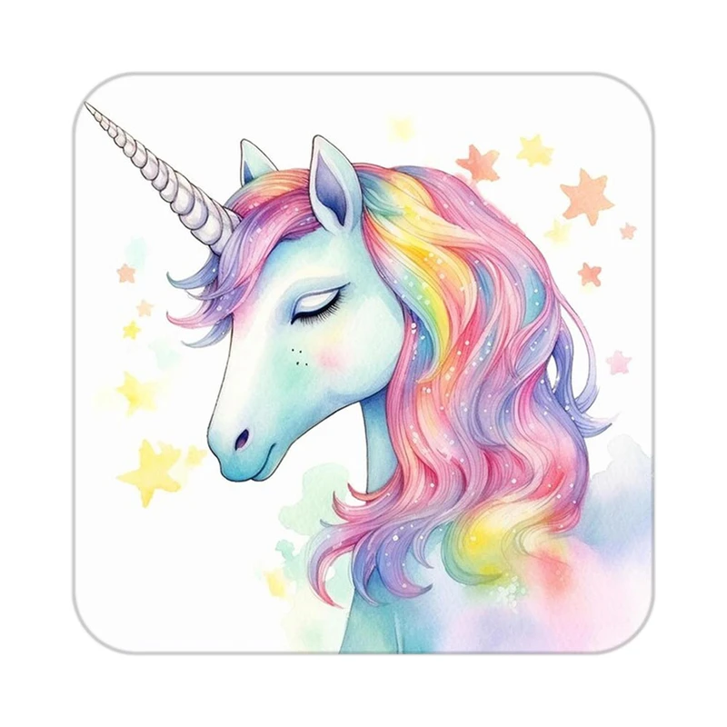 زیر لیوانی کاکتی طرح اسب تک شاخ و یونیکورن مدل mp33095