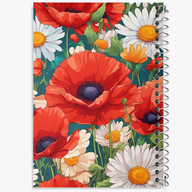 دفتر مشق 100 برگ خندالو طرح گل گلی کد N1655