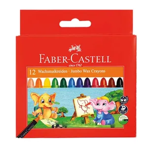 مداد شمعی 12 رنگ فابر کاستل مدل Wax Crayons