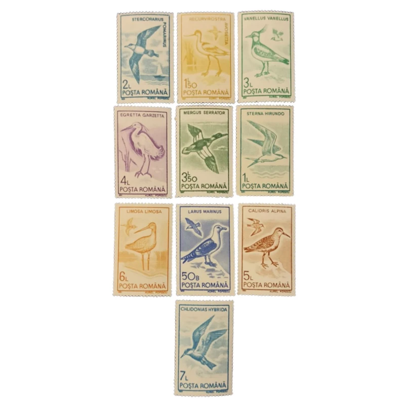 تمبر یادگاری مدل پرندگان مجارستان مجموعه 10 عددی 