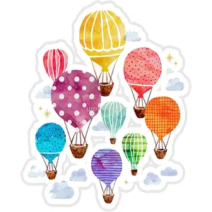 استیکر لپ تاپ طرح Hot Air Balloon  کد ST886