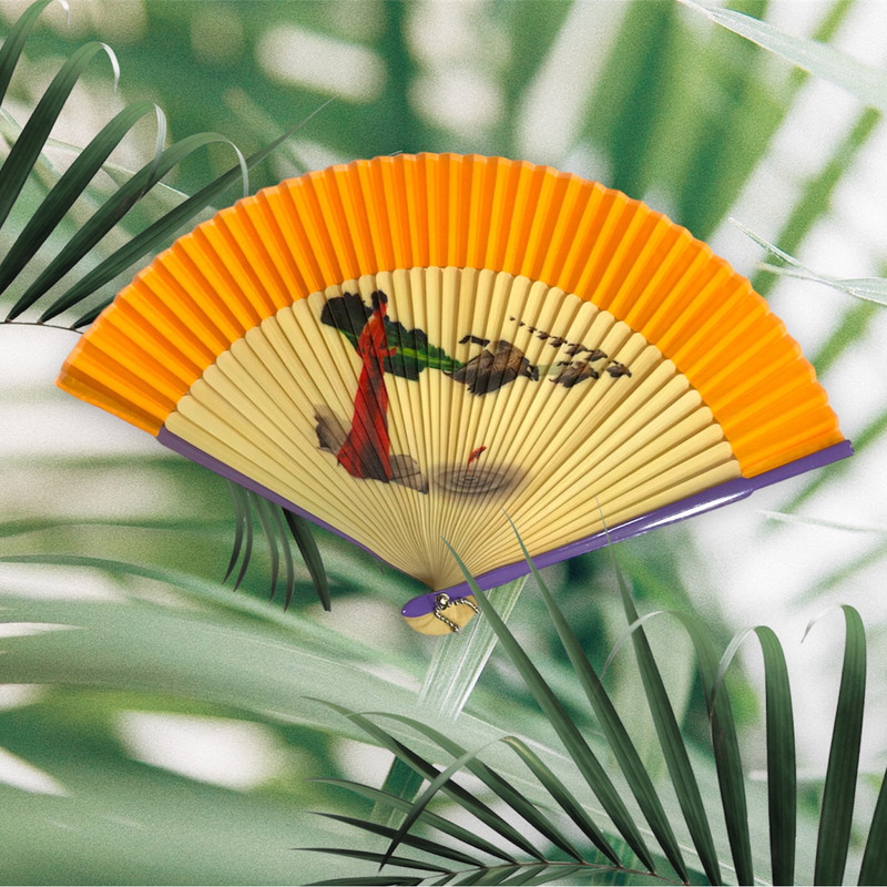 بادبزن مدل دستی فانتزی طرح مرغابی