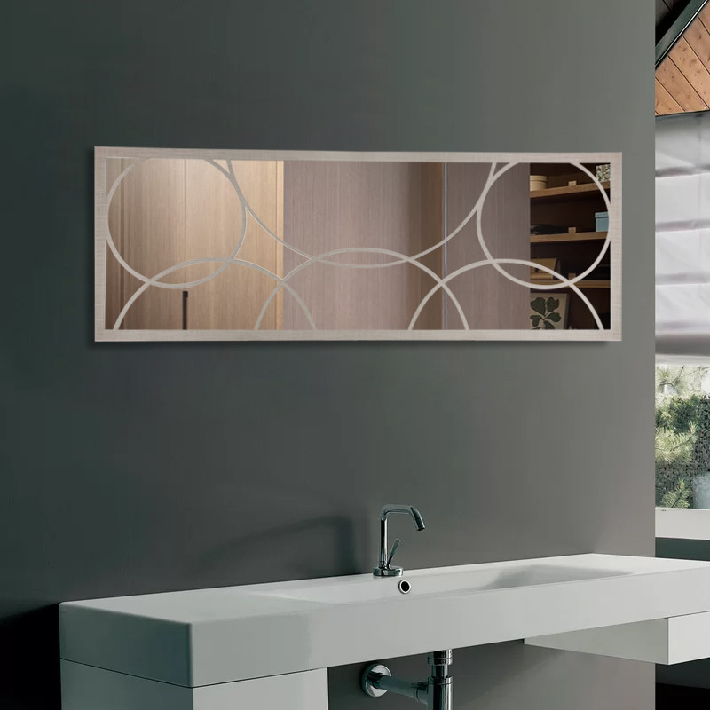 آینه سرویس بهداشتی الف مدل نیم قد کهکشان