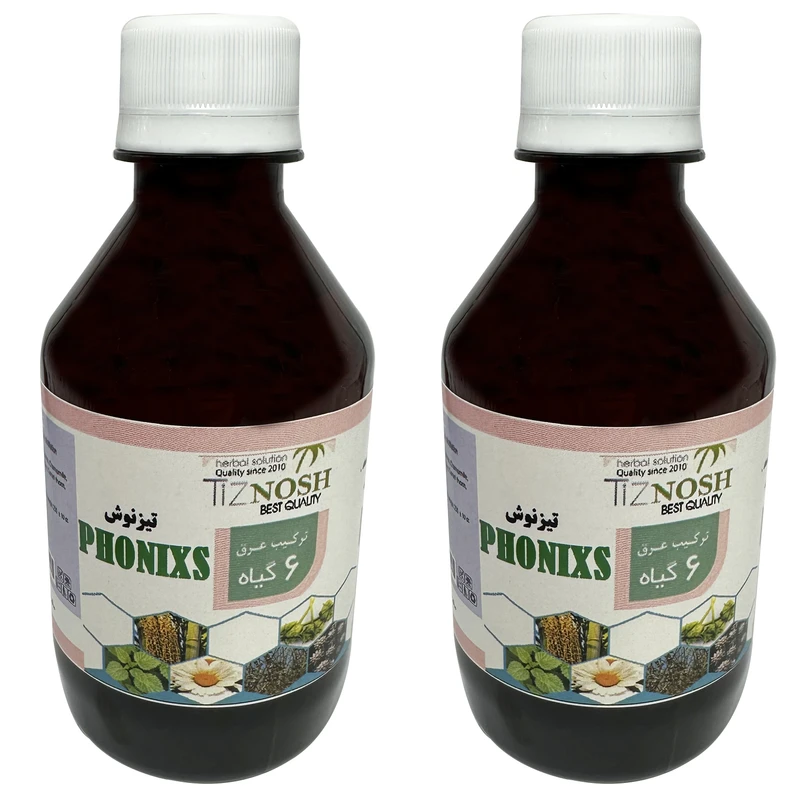 عرق 6 گیاه پروستات تیزنوش - 500 میلی لیتر بسته 2 عددی