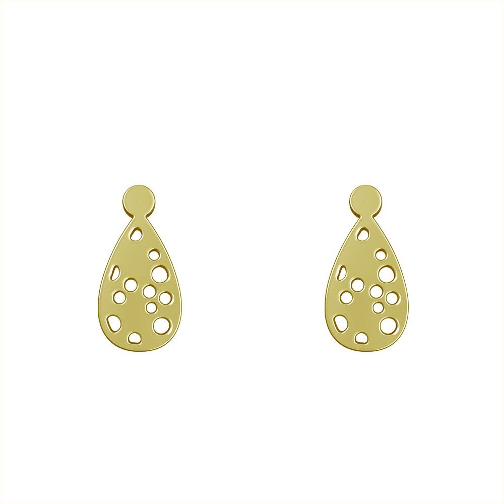 گوشواره طلا 18 عیار زنانه مدوپد مدل اشک کد GA1-10741 -  - 2