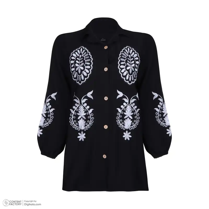 مانتو زنانه مدل ترمه رنگ سفید