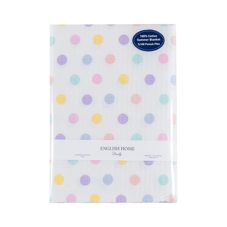 روتختی یک نفره انگلیش هوم مدل Polka Dot سایز 220x150 سانتی‌متر