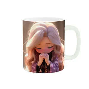 ماگ طرح دخترانه کد wall-8364