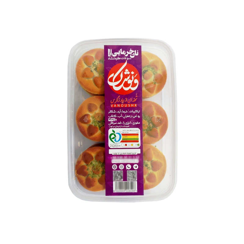 نان خرمایی پسته ای ونوشک - 500 گرم