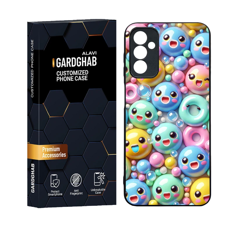 کاور گارد قاب علوی دورژله ای پشت گلس مدل کارتونی و انیمه مناسب برای گوشی موبایل سامسونگ Galaxy F13