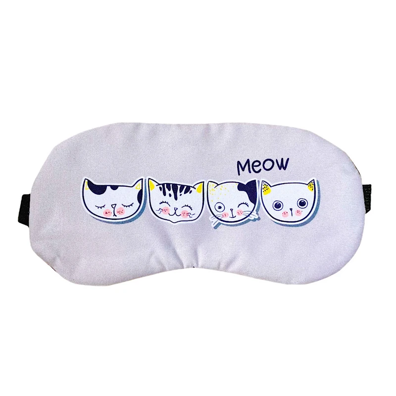 چشم بند خواب مدل کمپرس دار طرح گربه کد meow 