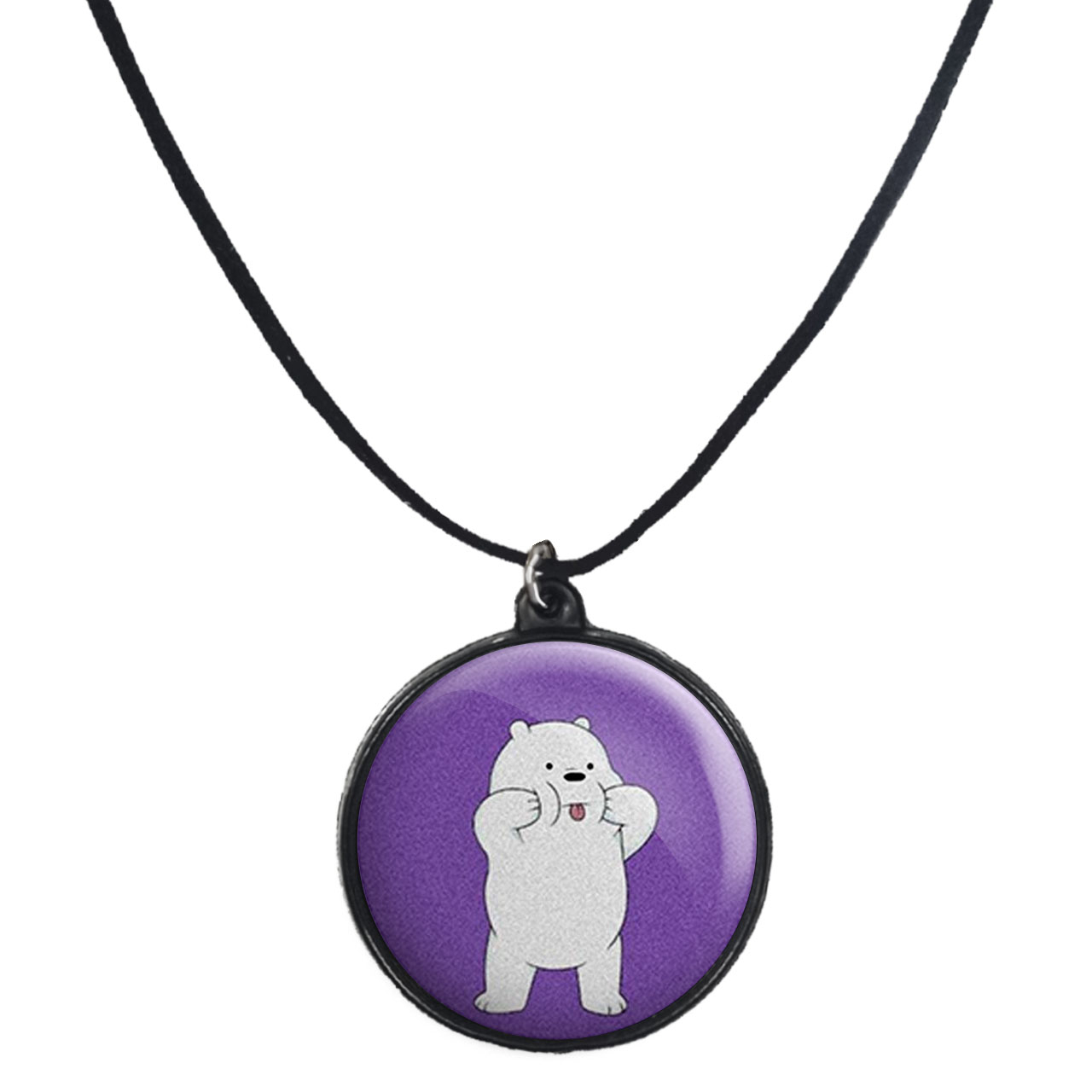 گردنبند پرمانه طرح خرس‌های کله‌فندقی کد pmb.10184 مدل دو طرفه