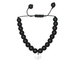 دستبند نقره هایکا  طرح پروانه مدل n.ha 949