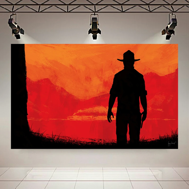 تابلو بوم طرح تنهایی مدل red dead redemption کد AR304724