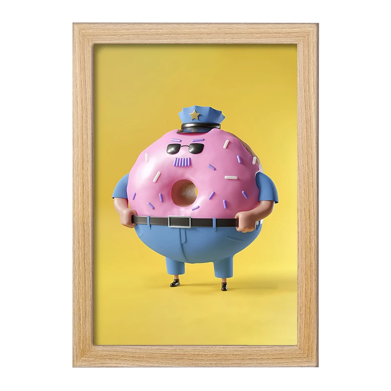 تابلو خندالو مدل دونات بامزه کد F3362