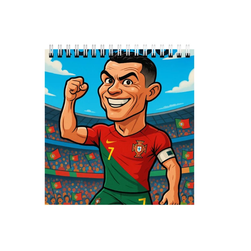 دفتر طراحی 50 برگ طرح رونالدو کد 0976849