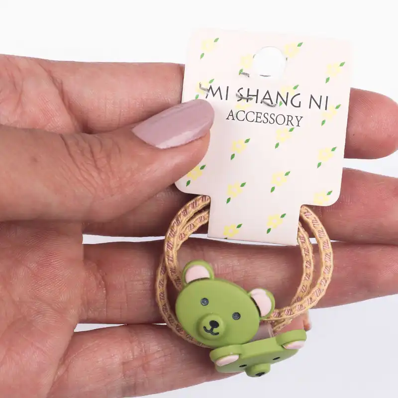 کش مو دخترانه مدل خرسی بسته 2 عددی