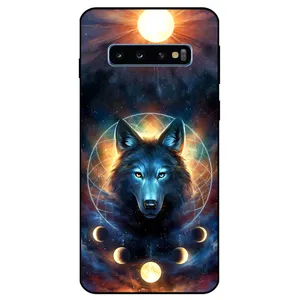 Megafone Wolf and Moon 8006 Cover Suitable For Samsung Galaxy S10  Mobile Phone