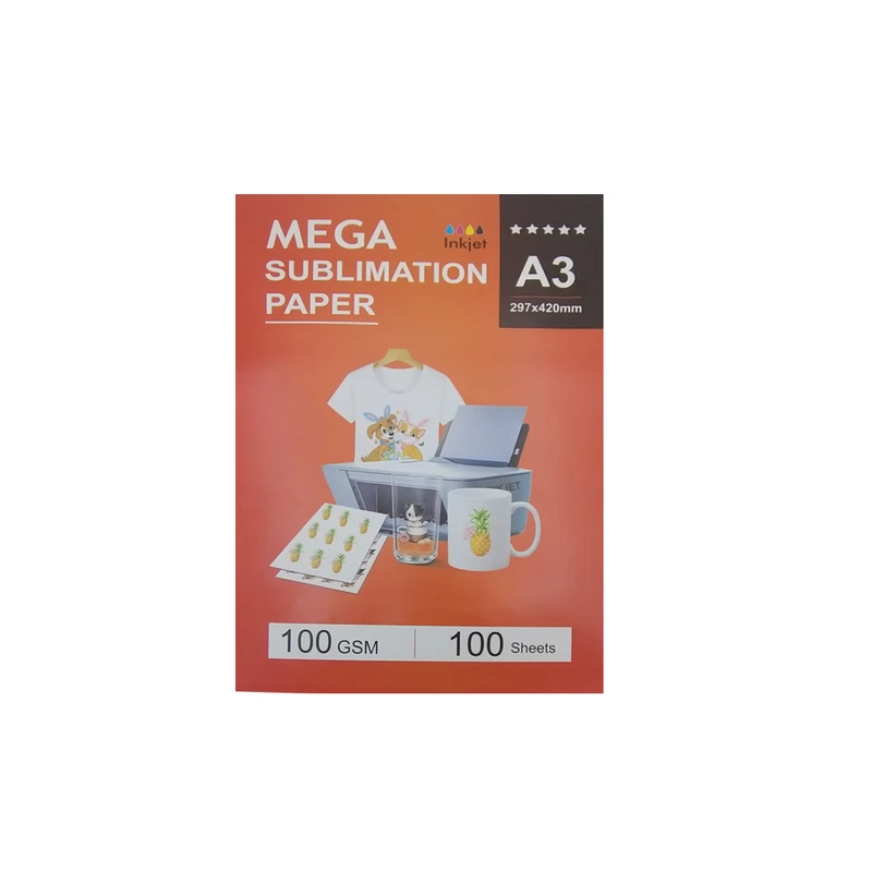 کاغذ سابلیمیشن مگا مدل MG100 سایز A3 بسته 100 عددی