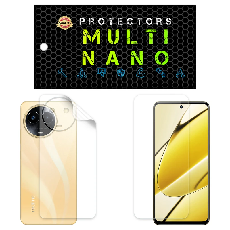 محافظ صفحه نمایش مولتی نانو مدل X-SFT مناسب برای گوشی موبایل ریلمی Narzo 60X به همراه محافظ پشت