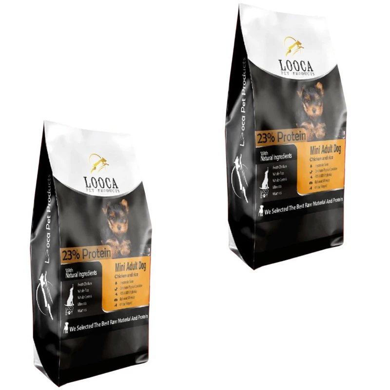 غذا خشک‌ سگ لوکا پت پروداکتز مدل طعم مرغ و‌ برنج وزن 4 کیلوگرم بسته 2 عددی